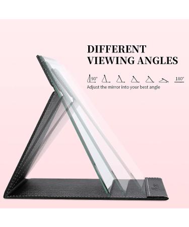 DUcare Portable Folding Makeup Mirror - Large Black | Vanity Mirror with Stand - Buy Online on GoSupps.com