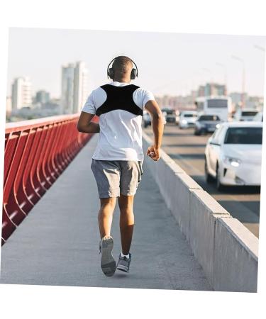 Hohopeti Belt Shoulder Rest Brace Holder Posture Band Back Support Belt Black Polyester - Buy Online on GoSupps.com