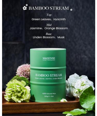 M&SENSE Bamboo Scented Candles - Luxury Non-Toxic Aromatherapy for Stress Relief & Relaxation | Perfect Housewarming Gifts for Men & Women | 70 Hour Burn Time - Buy Online on GoSupps.com