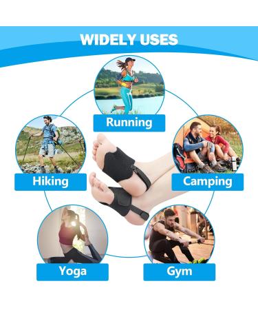 Arch Support Sleeves for Plantar Fasciitis | Adjustable Compression Bands with Gel Pads for Flat Feet Fallen Arches & High Arches - Men & Women - Buy Online on GoSupps.com