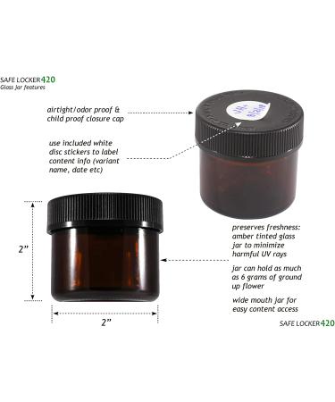 SAFE LOCKER 420Jet Black Smell Proof Case with UV Safe Amber Glass Jars - Discreet, Child Proof, and Robust for Home & Travel - Buy Online on GoSupps.com