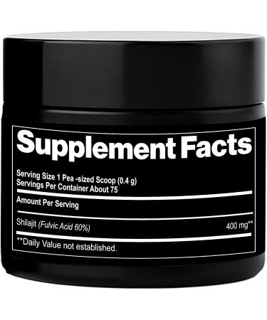 The Tiny Secret Pure Himalayan Extract Shilajit Resin 400mg Supports Overall Wellness and Energy for Men and Women with 60% Fulvic Acid | Non-GMO Gluten-Free & No Added Sugar - 30gm Glass Jar - Buy Online on GoSupps.com