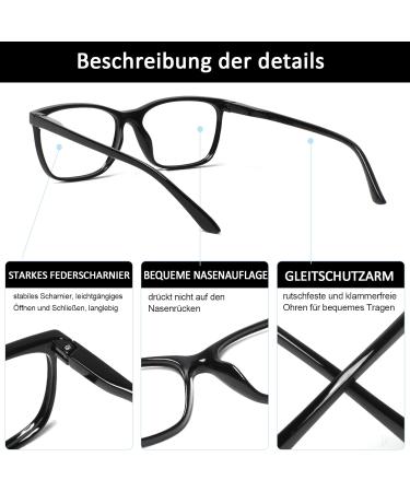 Cojwis 5 Pack Women s Ultralight Reading Glasses with Blue Light Filter & Spring Hinges - 3.50 Magnification Black Frames - Buy Online on GoSupps.com