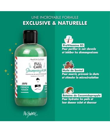  MONSIEUR BARBIER Monsieur Barbier : Full Care Sulfate Free Beard and Hair Shampoo - 2-in-1 French Product Nourishing Natural Anti-Hair Loss for Complete Care with Sandalwood Fragrance - 250 ml - Buy Online on GoSupps.com