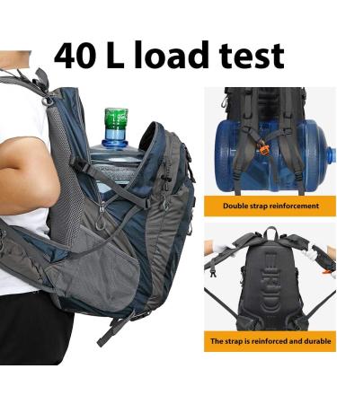 FENGDONG 40L Waterproof Lightweight Hiking Camping Travel Backpack Blue - Unisex - Buy Online on GoSupps.com