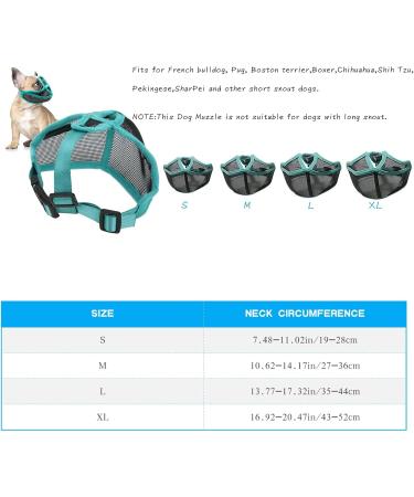 Breathable Dog Muzzle for Short Snouts | Adjustable Anti-Bite Mesh Muzzle for French Bulldogs & XL Breeds - Buy Online on GoSupps.com