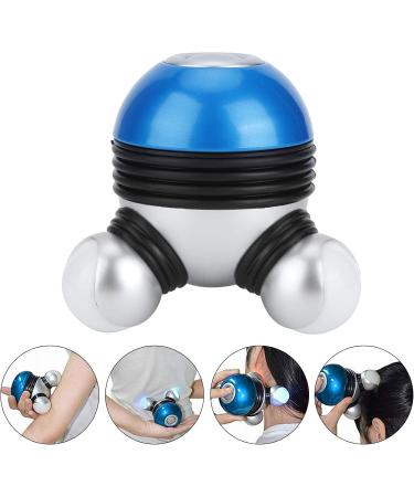 Portable Mini Neck & Body Massage Device - Vibration Massager with LED Light for Relaxation - Perfect for Home Use - Ideal for Head Neck Legs & Back (Blue) - Buy Online on GoSupps.com