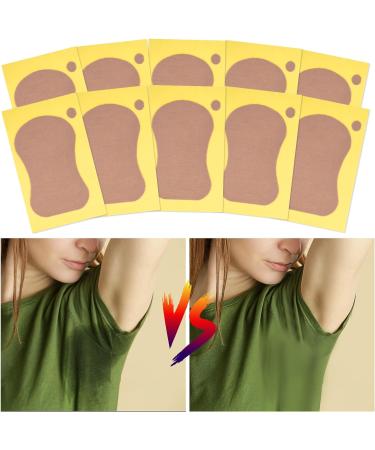 WLLHYF 10Pcs Underarm Sweat Pads - Invisible Self-adhesive Cotton Armpit Antiperspirant Sticker for Men Women - Buy Online on GoSupps.com
