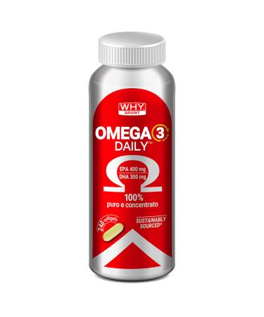 WHY SPORT WHY SPORT - Omega 3 Daily - Cholesterol Supplement - Omega 3 1000mg Fish Liver Oil - EPA 400mg and DHA 300mg - High-Dose Fish Oil - 240 Pearls