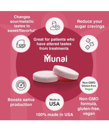 Munai Miracle Berry Tablets - 12 Count | Flavor Changing Natural Non-GMO Formula for Enhanced Wellness | Fast-Acting Miracle Fruit Tablets - Buy Online on GoSupps.com