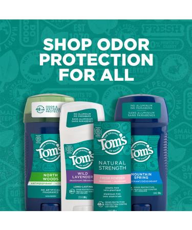 Tom's of Maine Natural Charcoal Antiperspirant Deodorant for Men - 3-Pack | Fresh 2.8 oz - Buy Online on GoSupps.com