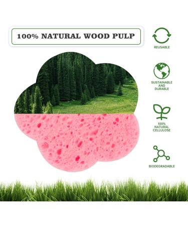 Spa Sponges for Facial Cleansing | Face Cleansing Pads for Women Gentle Makeup Removal Pads Skin-Friendly Soft Facial Cleansing Sponges with Flower Shape for Daily Life - Buy Online on GoSupps.com