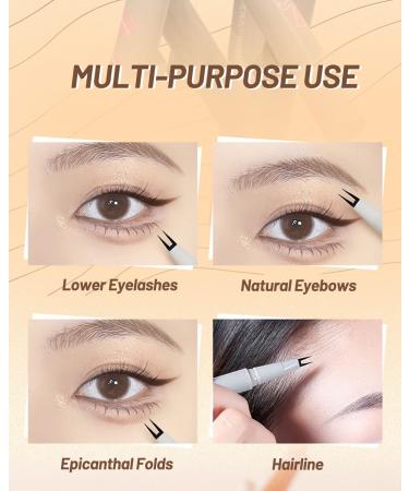 Ailevant Double Tip Lower Eyelash Pencil - Smudge Proof Waterproof Precision Liquid Eyeliner - Dark Brown - 2 PCS - Buy Online on GoSupps.com