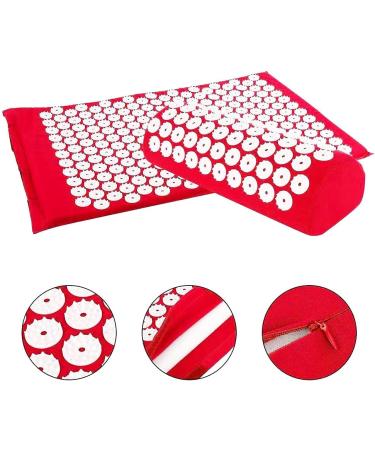 Good Times Acupressmatte - Acupressure Massage Mat for Relaxation & Stress Relief | TCM Solution (66x41x2 cm Red) - Buy Online on GoSupps.com