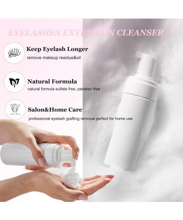 Eyelash Extension Cleanser - AREMOD 50ml Lash Shampoo | Pink Lash Brush for Salon & Home Use - Buy Online on GoSupps.com