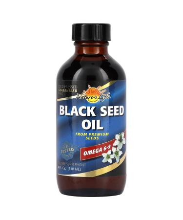 Natures Life Black Seed Oil Cold-Pressed Black Cumin Seed Oil - Joint Digestive Health and Immune Support - Lab Verified 60-Day Money-Back Guarantee - 23 Servings 4 Fl. Oz.