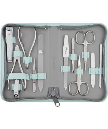 Marqus Solingen Manicure Set Solingen - 12 Party Manicure Pedicure Set in Real Leather Etui Handy and soft - complete set with everything for hand and foot care 5. MINT - Buy Online on GoSupps.com