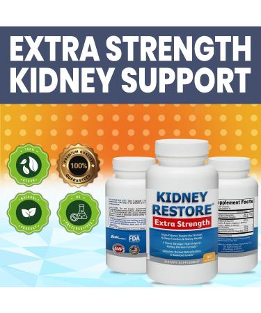 Kidney Cleanse Detox & Repair - Created by Kidney Health Expert Living w/Transplant - US Made Kidneys Support Supplement for Detox Flush Renal Vitamins & Renal Restoration 90 Capsules 90 Count (Pack of 1) - Buy Online on GoSupps.com