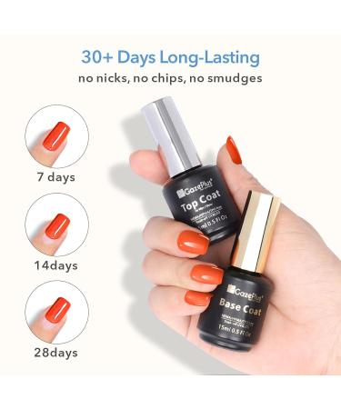 2 Pcs 15ml No Wipe Gel Top Coat & Base Coat Set - Hema-Free Long Lasting Glossy Finish for Nail Art - Perfect Gift for Women & Nail Salons - Buy Online on GoSupps.com