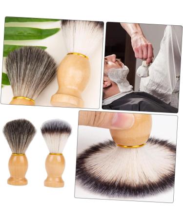2PC Professional Shaving Brush Set - Wooden Duster Brushes for Men | Perfect Gift for Barbers & Shaving Enthusiasts - Buy Online on GoSupps.com