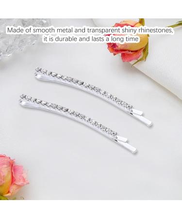10Pcs Clear Rhinestone Bobby Pins - Sparkly Hair Clips for Women - Buy Online on GoSupps.com