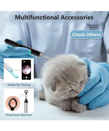 QDCFY Ear Wax Removal Set with 3.5mm Camera 6 LED Lights - Safe Ear Cleaning Tools for Adults Children & Babies (Black) - Buy Online on GoSupps.com