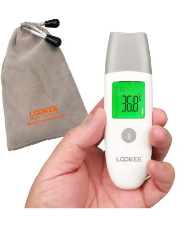 LOOKEE Petite Touchless for Forehead | Designed for Adults Kids Baby | Battery & Pouch Included