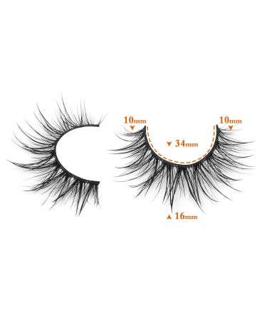 Wiwoseo 16MM False Eyelashes - Spiky Vegan Faux Mink Wet Lashes for Natural Volume & Cosplay (10 Pairs) - Buy Online on GoSupps.com