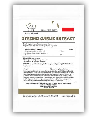 KnoblaucheXtrakt - Strong Garlic Extract for Immunity & Health | 60 Natural Capsules - 2 Month Supply - Forest Vitamin - Buy Online on GoSupps.com