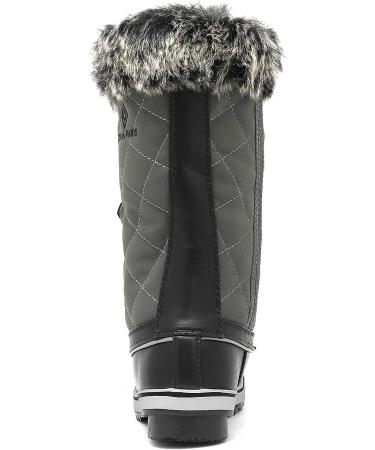 DREAM PAIRS Women's Mid-Calf Waterproof Snow Boots - Size 9, River_1/Grey - Buy Online on GoSupps.com