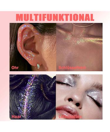  EONFAVE Roll-on Glitter Face Gel Mermaid Glitter Liquid Gel Face Glitter Face Gel for Festival Outfit Halloween Rave Party Body Face Hair and Lips(07) - Buy Online on GoSupps.com