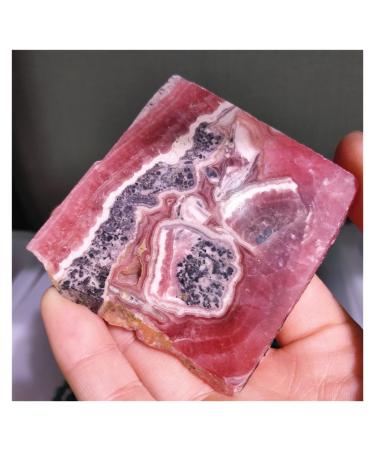 Natural Raw Rhodochrosite Crystal Slab Gemstones Specimens Flat Slices Yoga Decor Indie Jewelry Expensive Stones (Size : 35-50g a pc)