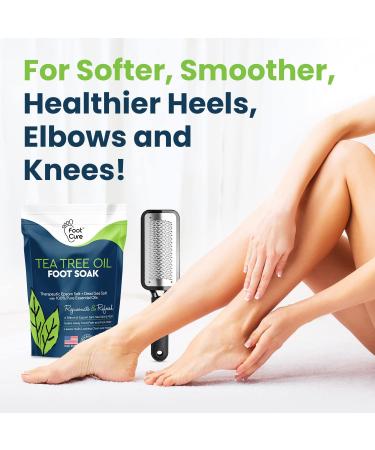Foot Cure Exfoliator & Callus Remover Pedicure Set - Includes Foot File, Tea Tree Oil Soak, Urea Cream, USA Made - Buy Online on GoSupps.com