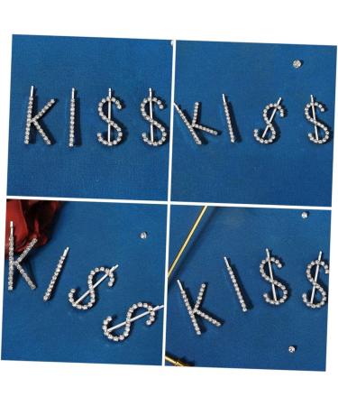 OFFSCH 1 Set Kiss Hairpin Letter Hair Barrettes Hair Decorations for Women Hair Accessories for Women Wedding Rhinestone Hair Kiss Hair Barrette Glitter Hair Pin Clip Crystal Alloy Miss - Buy Online on GoSupps.com