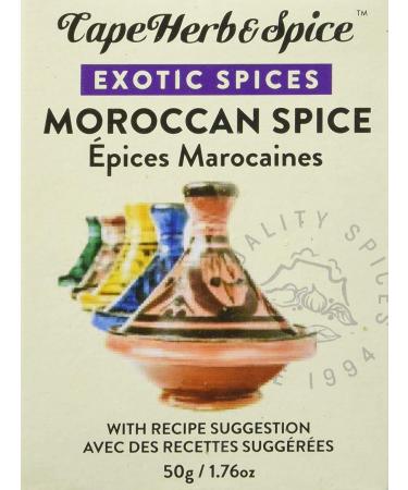 Cape Herb & Spice - Meal Kits - Moroccan Spice No MSG No Artificial Flavouring Non-GMO Halal Vegan Gluten-Free 50g 50 g (Pack of 1)