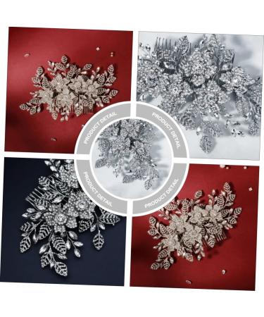 Ipetboom bride hair combs hair accessories for women wedding European and American accessories hair comb silver hair clips hollow out Hair up headgear alloy comb bride - Buy Online on GoSupps.com