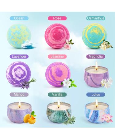 Swiecedon Gifts for Women | 5 Bathing Balls & 4 Aroma Candles - Perfect for Mother's Day Valentine's & Christmas - Buy Online on GoSupps.com