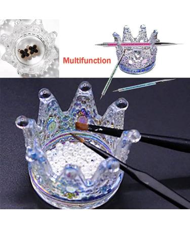 2 PCS Glass Dappen Dish for Acrylic Nails - 2 in 1 Crystal Bowl for Acrylic Liquid & Powder - Monomer Dish for Crown Nails - Transparent Color - Buy Online on GoSupps.com