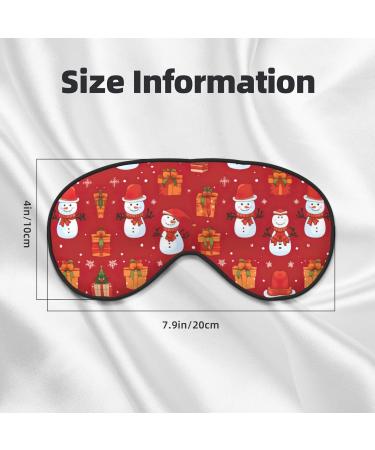 Xmas Gift Snowman Print Sleep Eye Mask | Soft Unisex Eye Shade for Travel Yoga & Shift Work - Buy Online on GoSupps.com