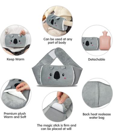 JIAABCHOMO Hot Water Bottle Belt with Cover - Wearable Hands-Free Strap for Neck, Shoulder, Period Pain - Natural Rubber Hot Water Bag - Buy Online on GoSupps.com