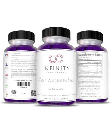 Infinity Supplements Extra Strength Ashwagandha Gummies with Cherry Raspberry and Pomegranate Flavor 60 Count (Pack of 1) - Buy Online on GoSupps.com