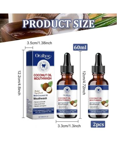 Ourdort Coconut Mouthwash with Fresh Oil Coconut Oil Pulling for Teeth Natural Mouthwash for Teeth Whitening Teeth Whitening 2 Pieces - Buy Online on GoSupps.com