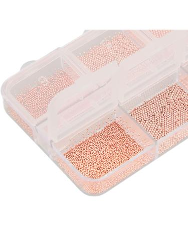 Ghzste Nail Art Bead Home Salon Exquisite DIY Metal Mini Nail Beads Decoration for Nail Artist Novice (Rose Gold) - Buy Online on GoSupps.com