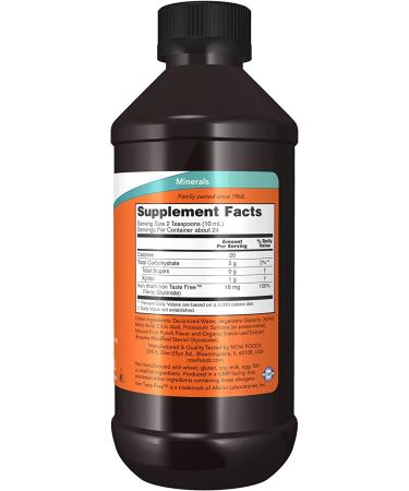 Now Foods Iron Liquid 8 fl oz - Enhances Energy & Supports Blood Health - Buy Online on GoSupps.com