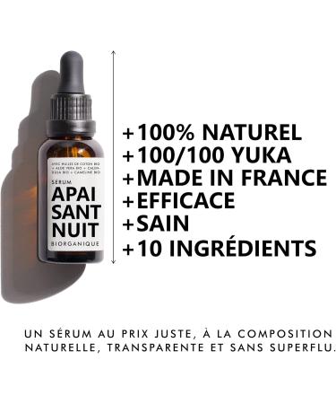 NIGHT Face Serum | 100% natural | With Organic Cotton Oils + Organic Calendula + Organic Aloe vera + Organic Jojoba + Organic Bisabolo | Soothes + Protects + Nourishes. | 30ml | 10 essential ingredients and that's it. - Buy Online on GoSupps.com