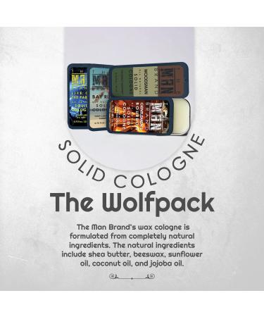 Solid Cologne Set with Bay Rum Solid Cologne Bourbon Solid Cologne Woodsman and Life of the Party Solid Cologne - (Wolfpack Solid Cologne Sampler - 4 Pack - 0.75 oz each) The Wolfpack - Buy Online on GoSupps.com