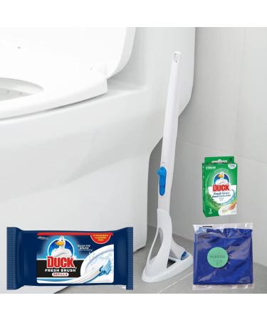 6 x Duck Fresh Brush Refills(6 Packs 72 Flushable Cleaning Pads) with 1x Toilet Duck Fresh Strips Pine(3 Strips) and 1x Hubsidia Microfibre Cloth - Buy Online on GoSupps.com