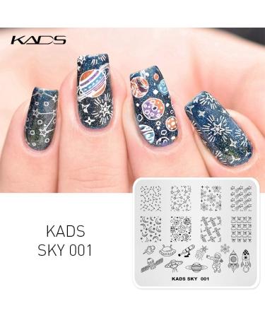 KADS Night Sky Nail Art Stamp Plate - DIY Nail Stamping Template - Buy Online on GoSupps.com