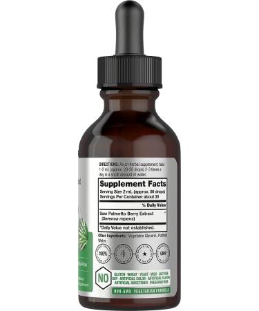 Saw Palmetto Liquid Extract 2 Oz - Alcohol Free Vegetarian Non-GMO Herb Supplement by Horbaach - Buy Online on GoSupps.com
