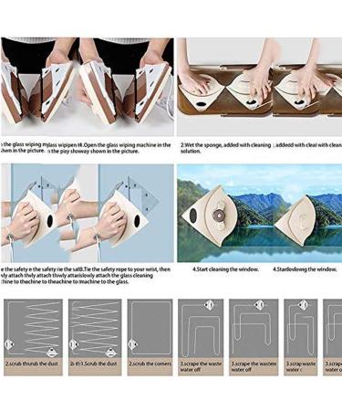 Grey Double-Sided Wipe Sided Magnetic Glass Wiper Cleaner Adjustable Glazed Windows Thickness Window Cleaner - Buy Online on GoSupps.com